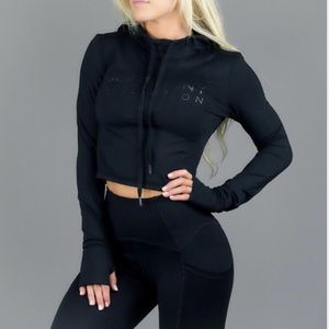 Buffbunny crop hoodie black NWOT
